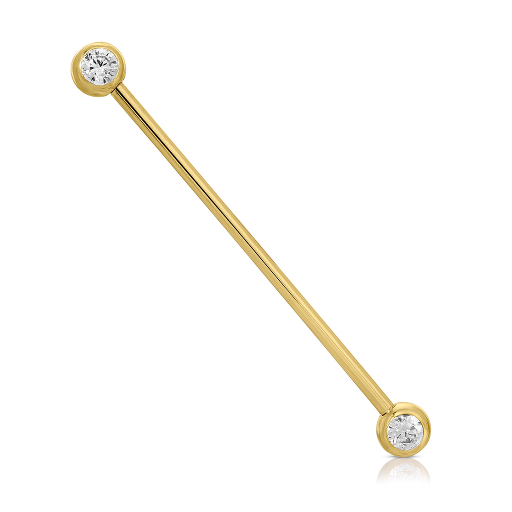 Solid Gold Industrial Barbell - Artwell&Co