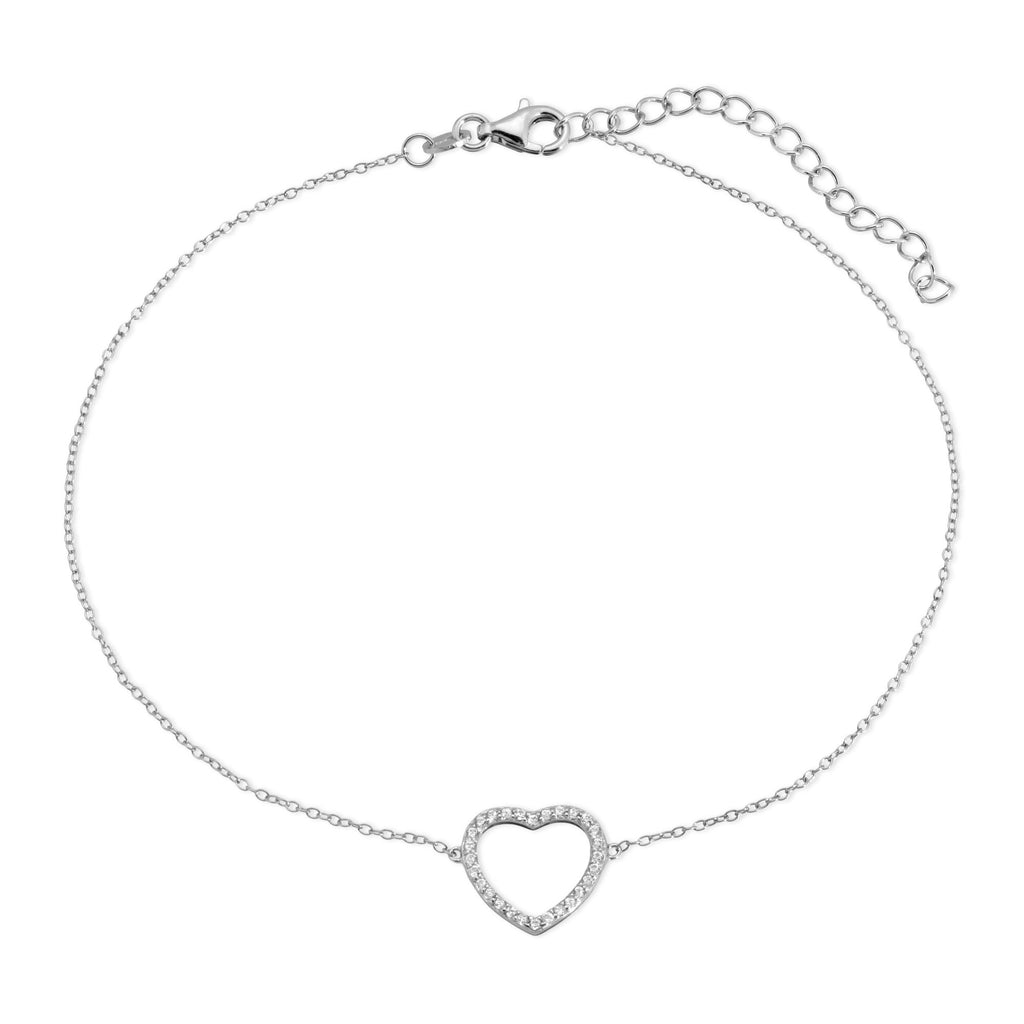 Heart  Sterling Silver Anklets - Artwell&Co