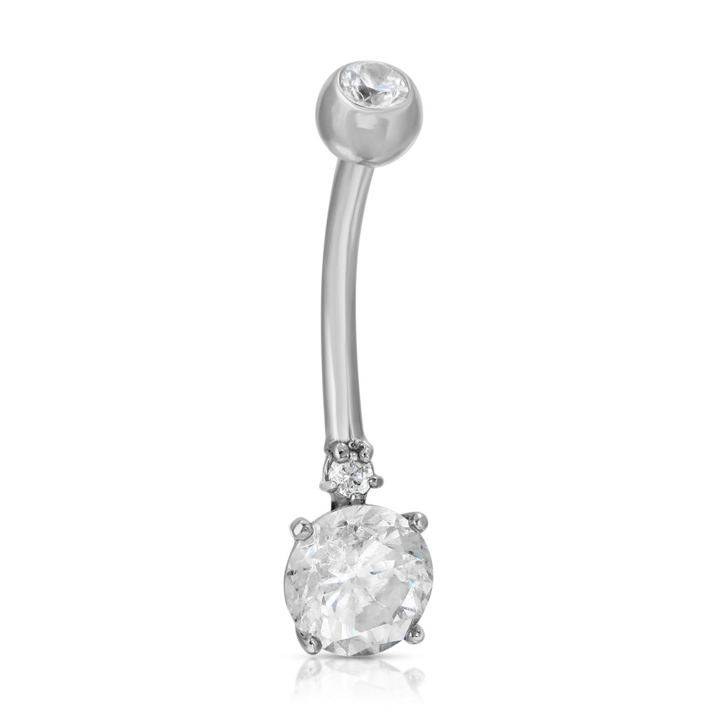 Duo Solitaire Belly Ring - Artwell&Co
