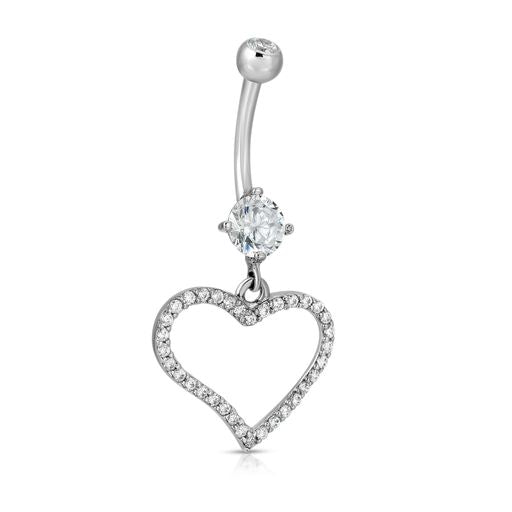 Big Heart Belly Ring - Artwell&Co