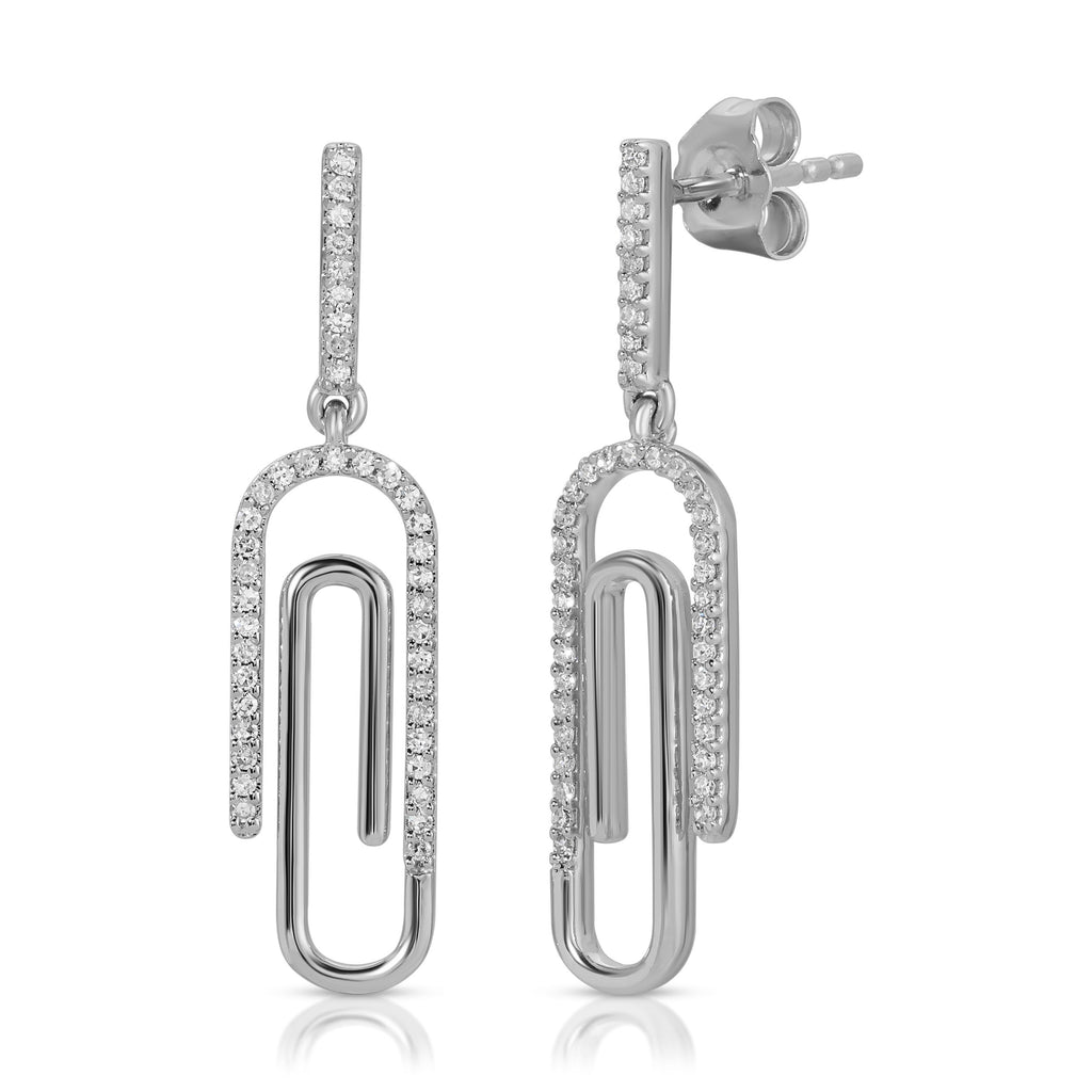 Cyn Papper Clips Diamond Earrings - Artwell&Co