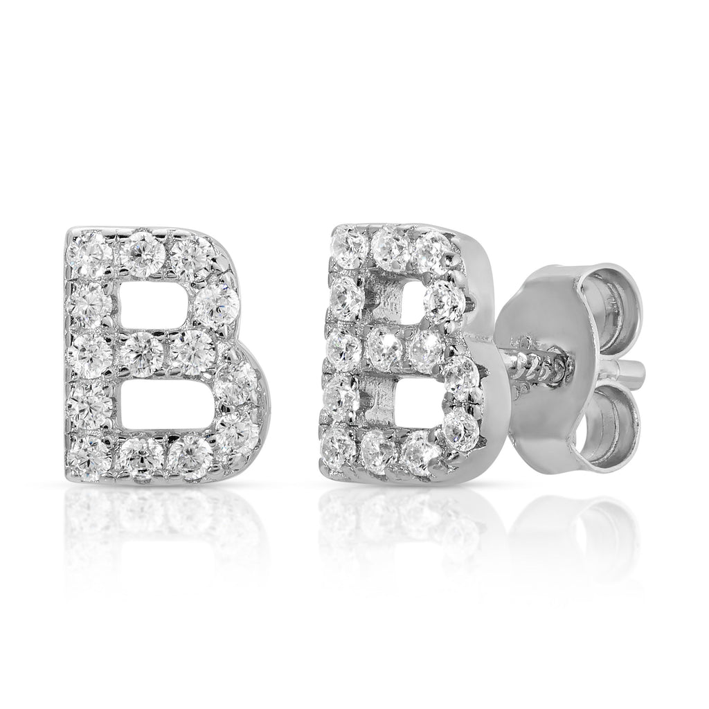 Initial B Stud Earrings - Artwell&Co