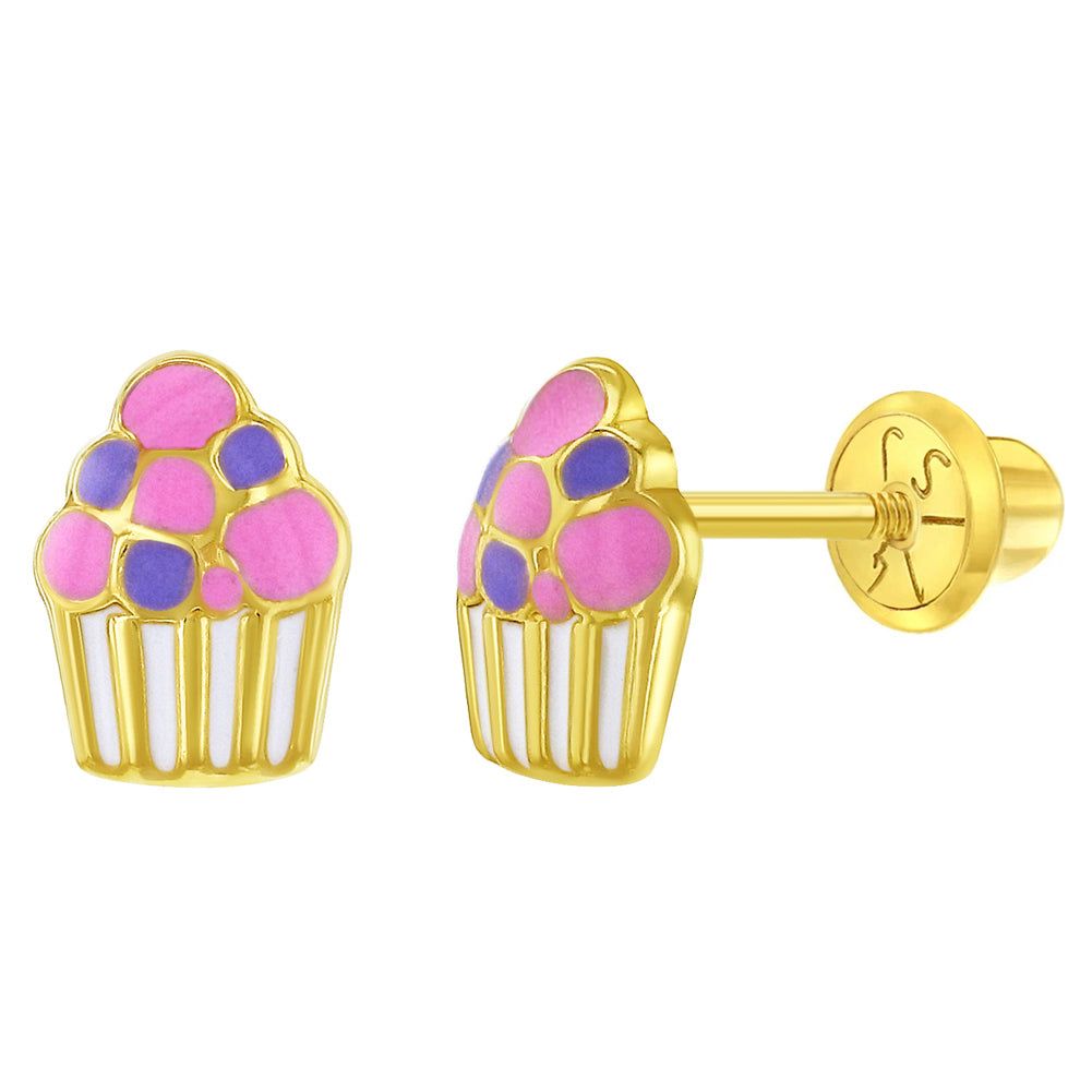 Colorful Cupcake Stud Earrings - Artwell&Co
