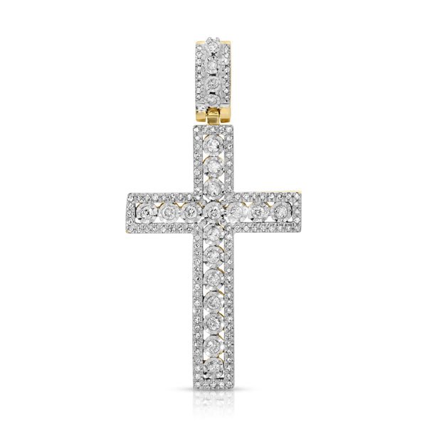 St Peter Baguette Diamond Cross Pendant