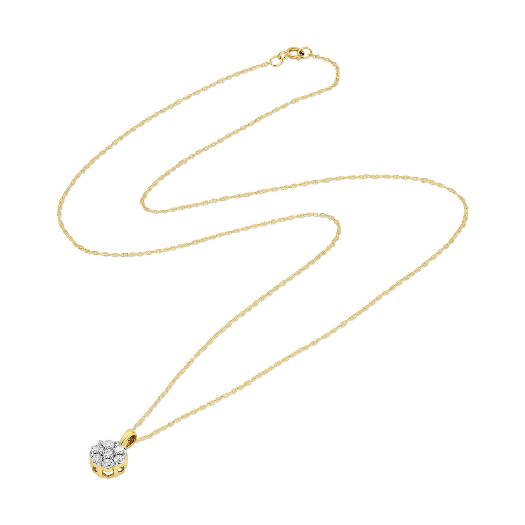 Tulum Flower Diamond Charm Necklace - Artwell&Co